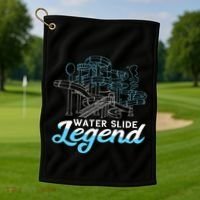 Water Slide Legend Waterslides Aqua Park Swimmer Waterpark Golf Towel thumb 1