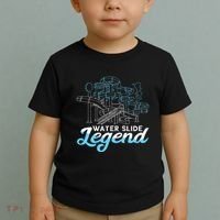 Water Slide Legend Waterslides Aqua Park Swimmer Waterpark Toddler T-Shirt thumb 2