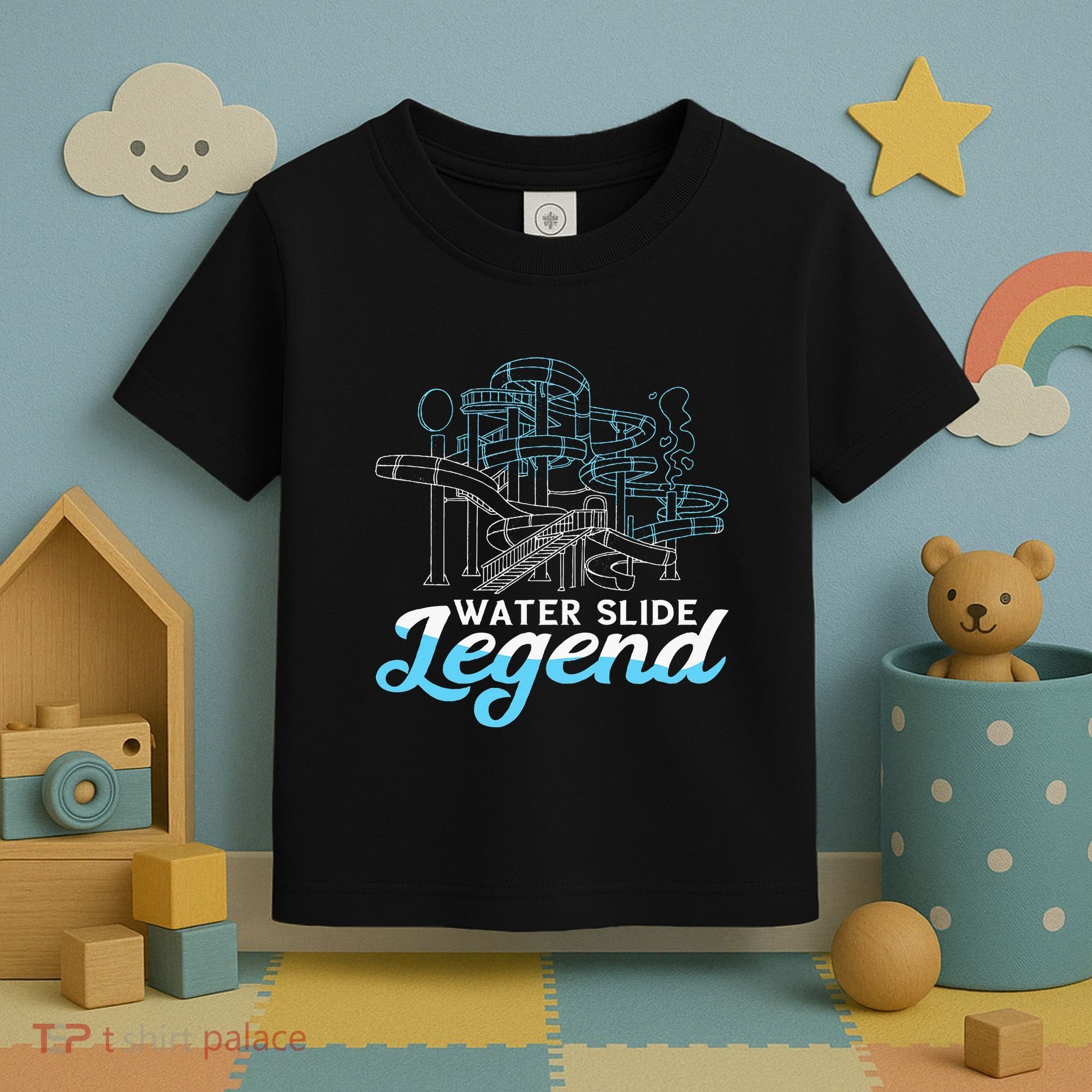 Water Slide Legend Waterslides Aqua Park Swimmer Waterpark Toddler T-Shirt