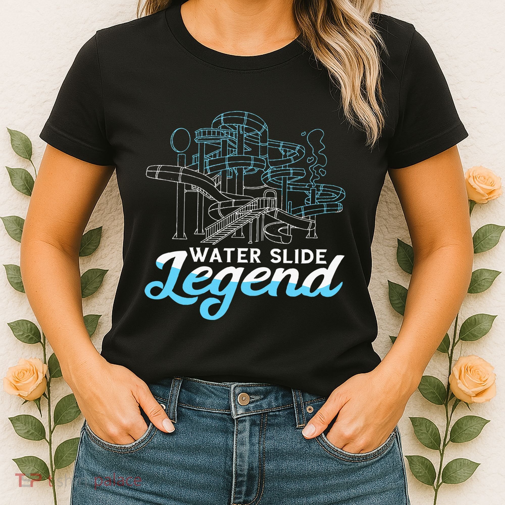 Water Slide Legend Waterslides Aqua Park Swimmer Waterpark Women's T-Shirt