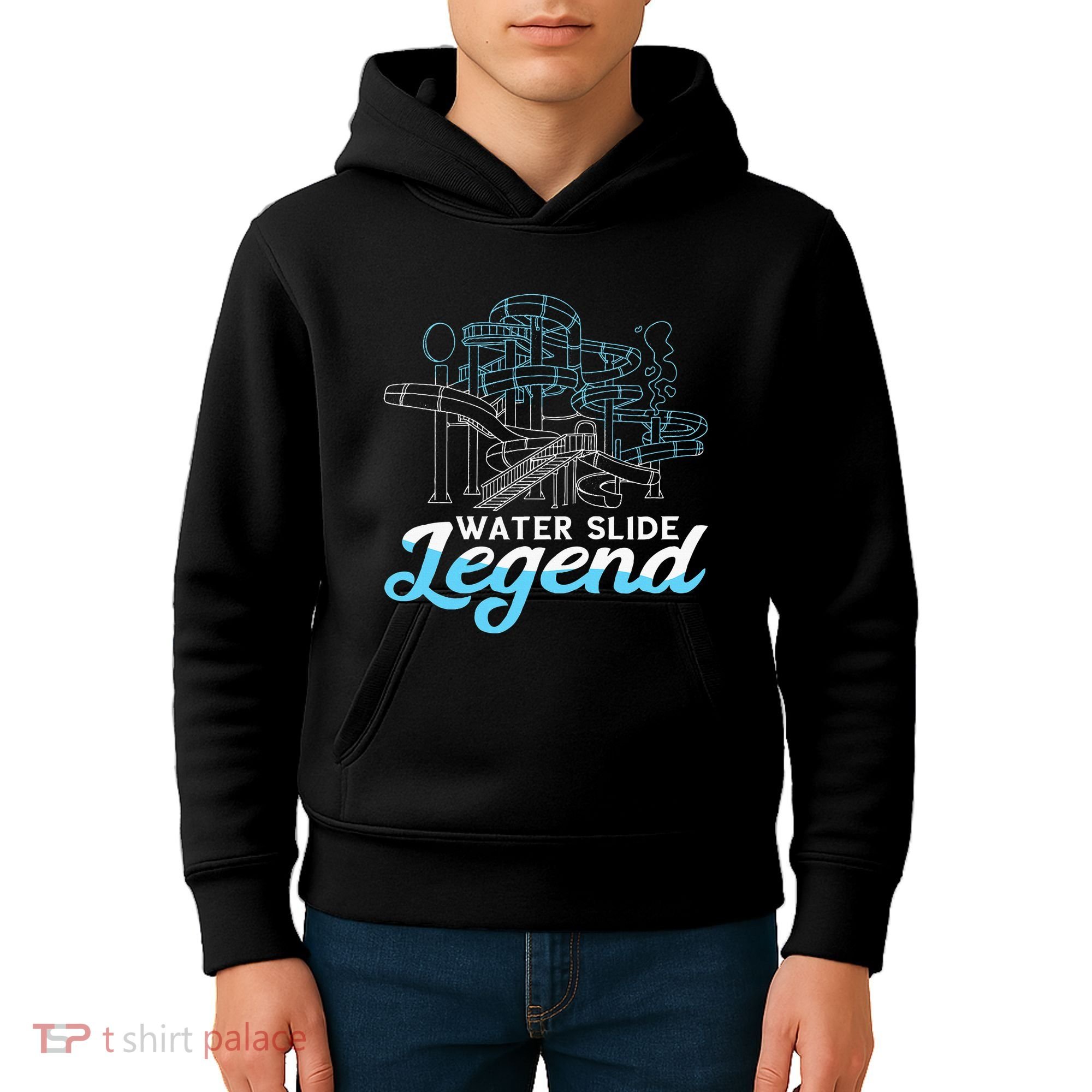 Water Slide Legend Waterslides Aqua Park Swimmer Waterpark Kids Hoodie