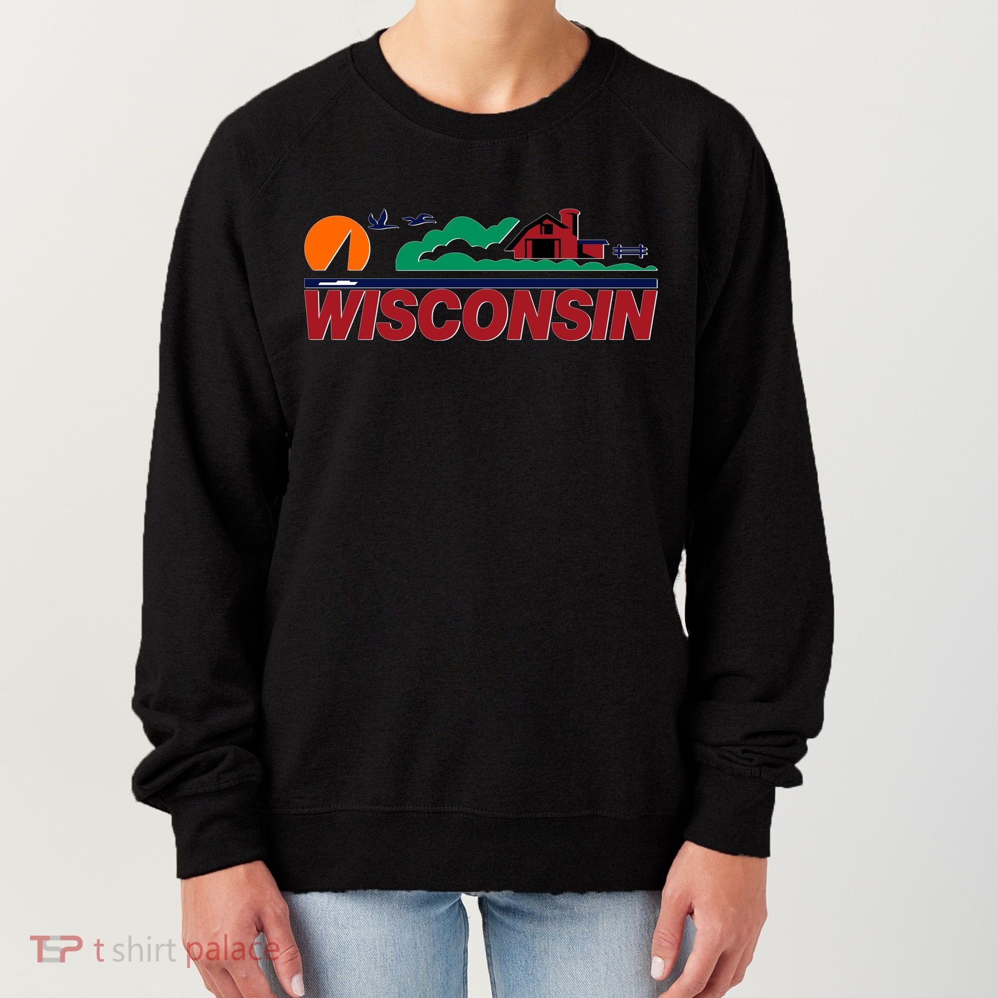 Wisconsin State License Plate Women's Sweatshirt