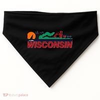 Wisconsin State License Plate USA-Made Doggie Bandana thumb 0
