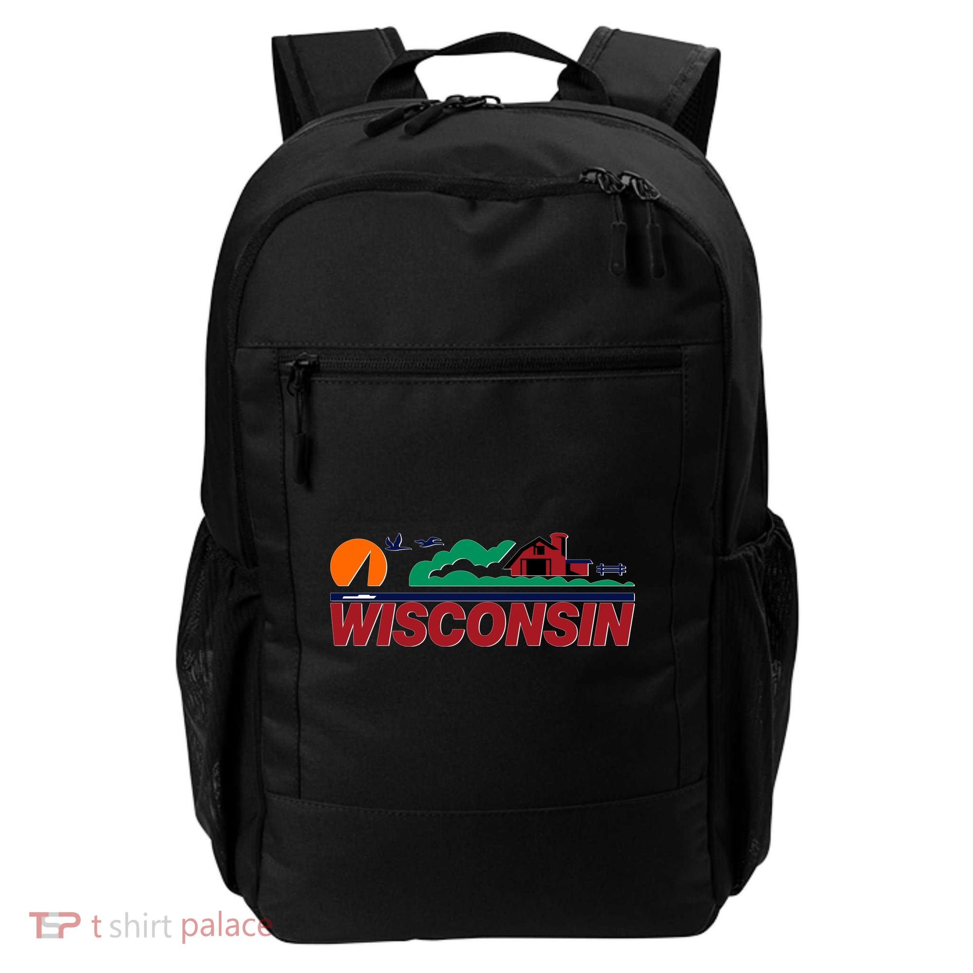 Wisconsin State License Plate Backpack