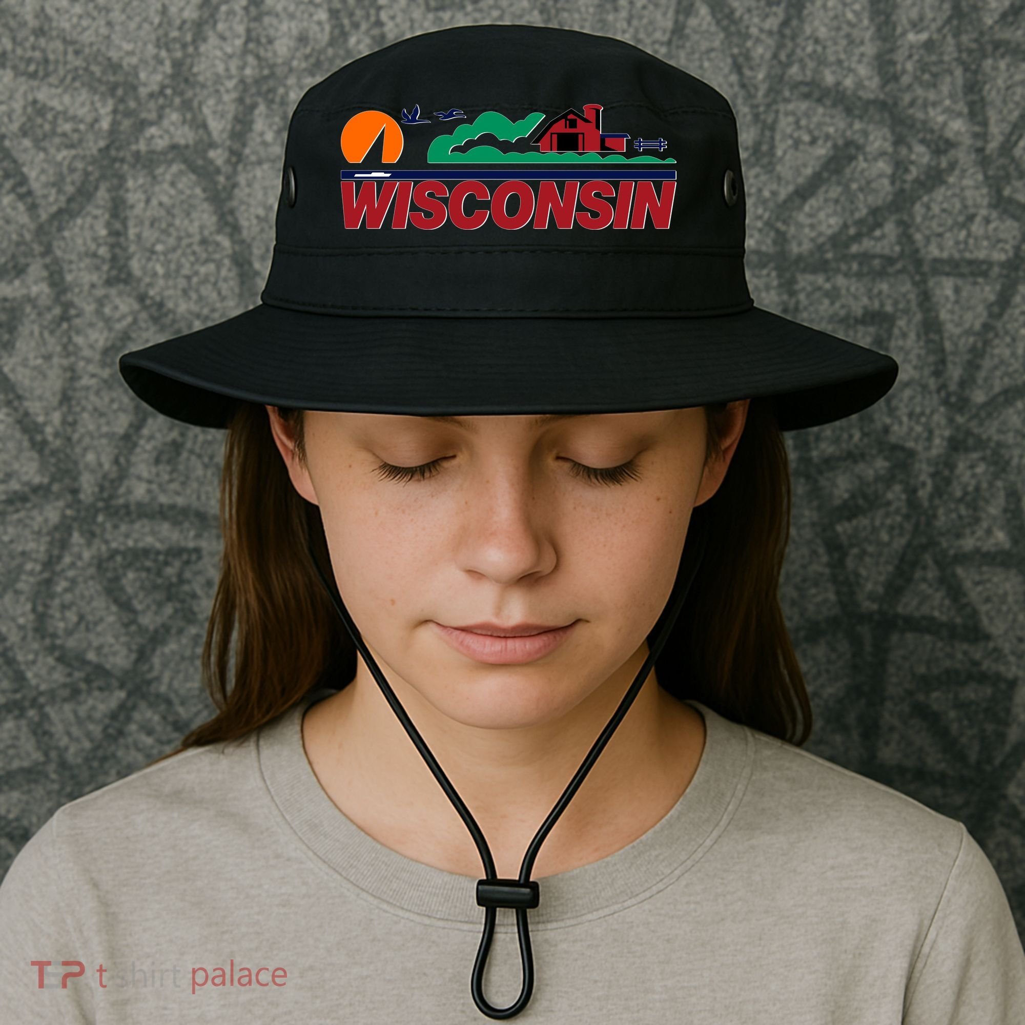 Wisconsin State License Plate Bucket Hat