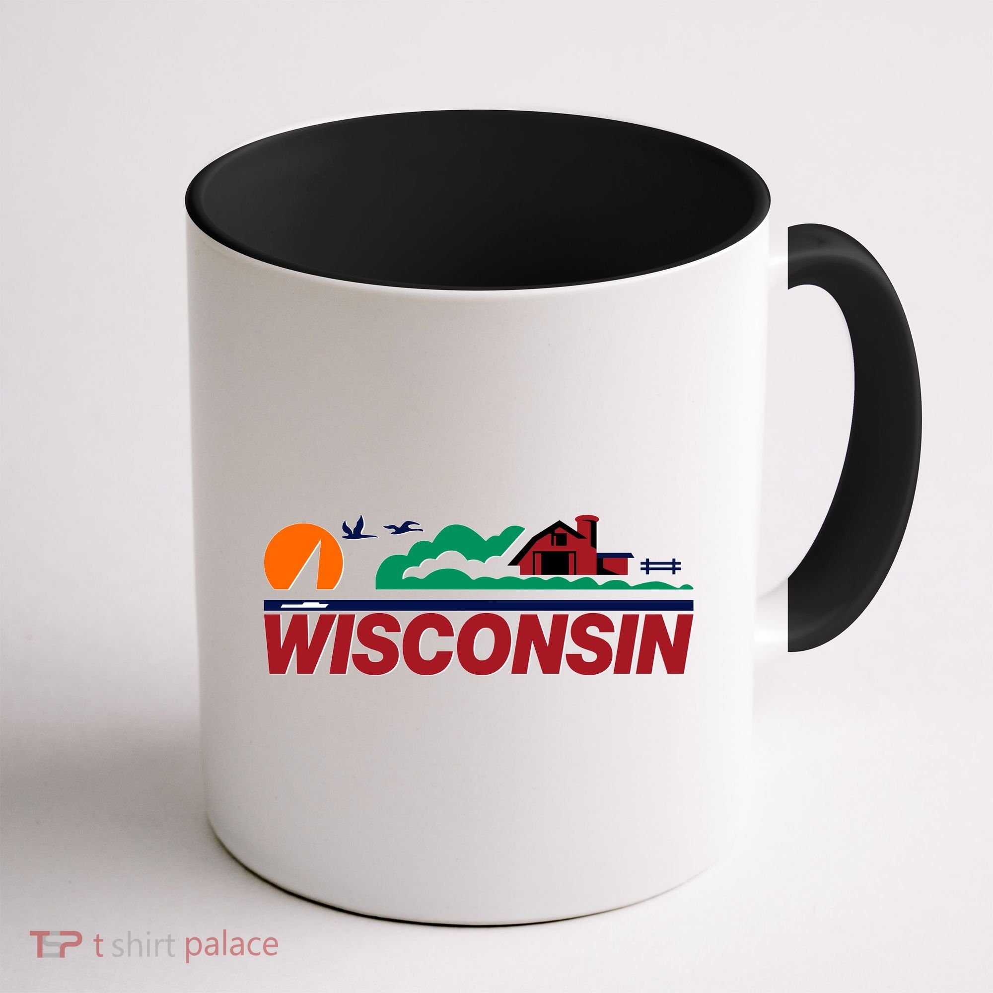 Wisconsin State License Plate Coffee Mug