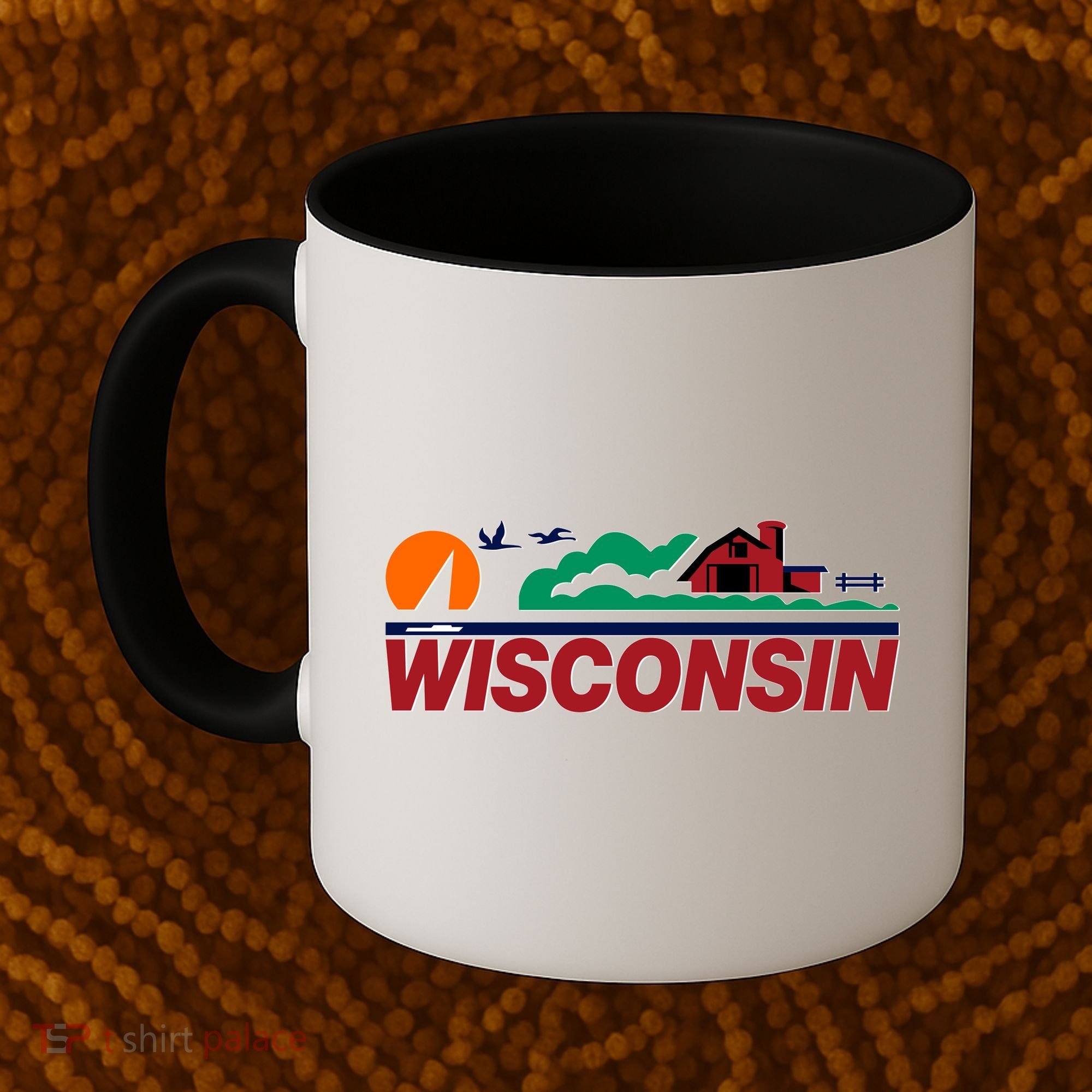 Wisconsin State License Plate Coffee Mug