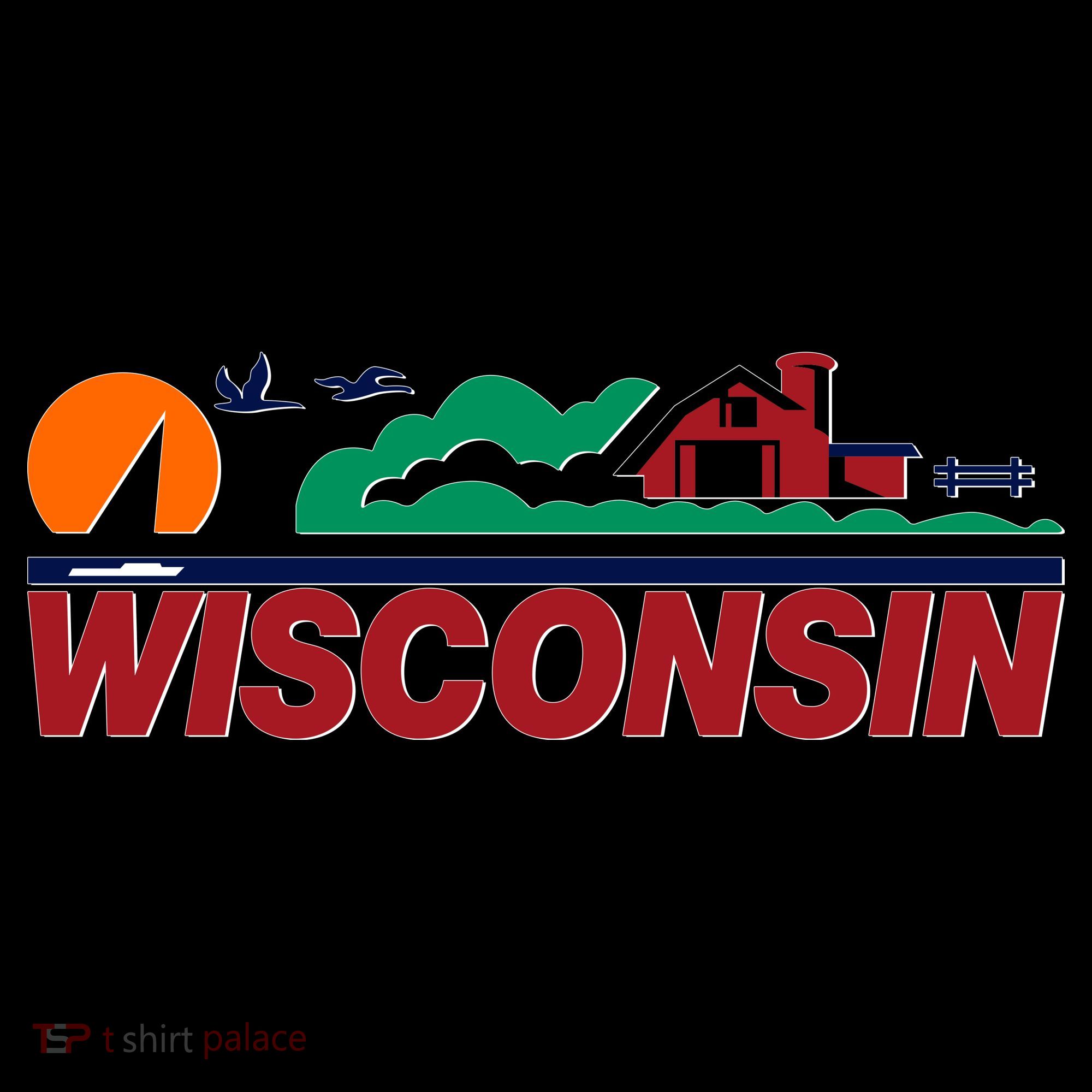 Wisconsin State License Plate Pajama Set