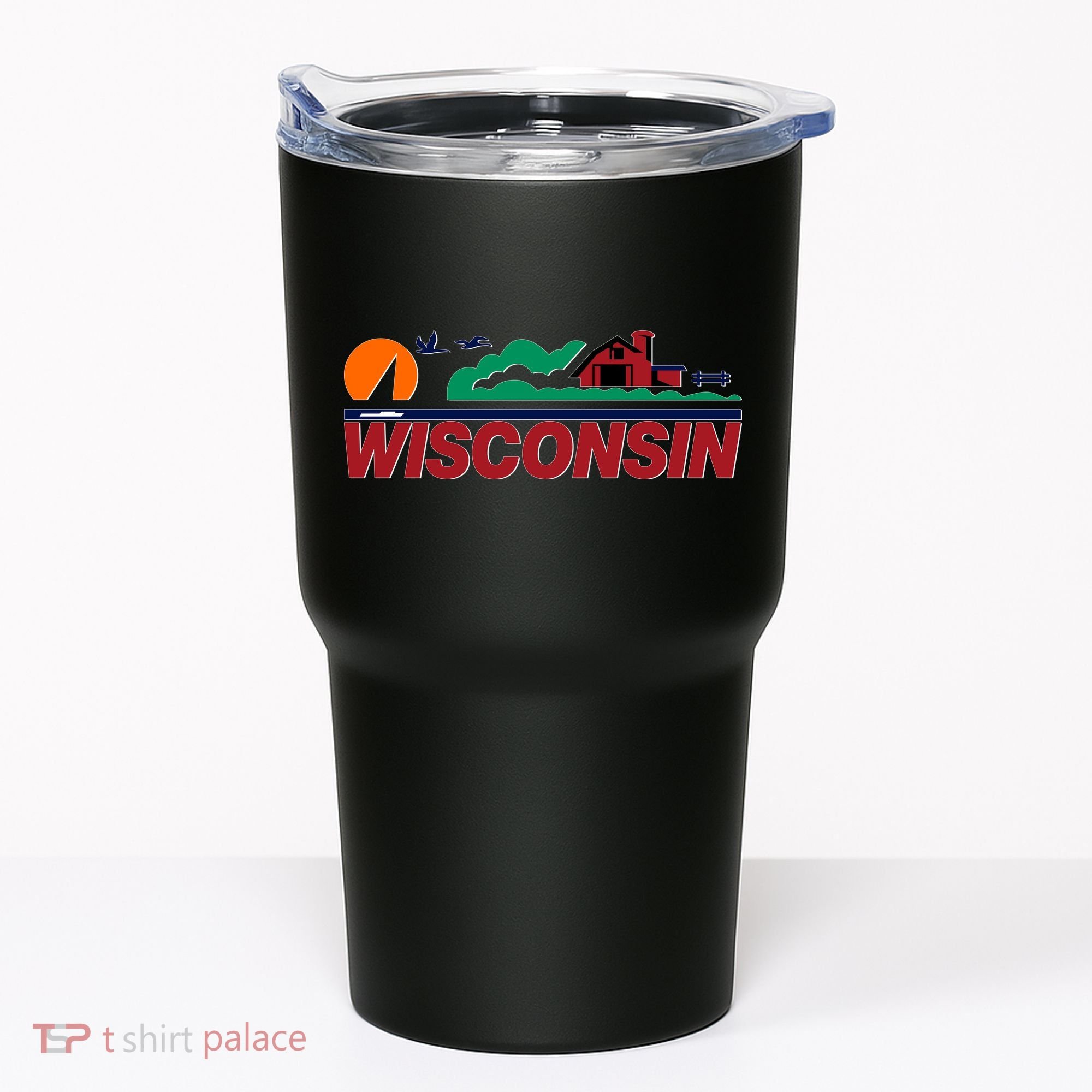 Wisconsin State License Plate Tumbler