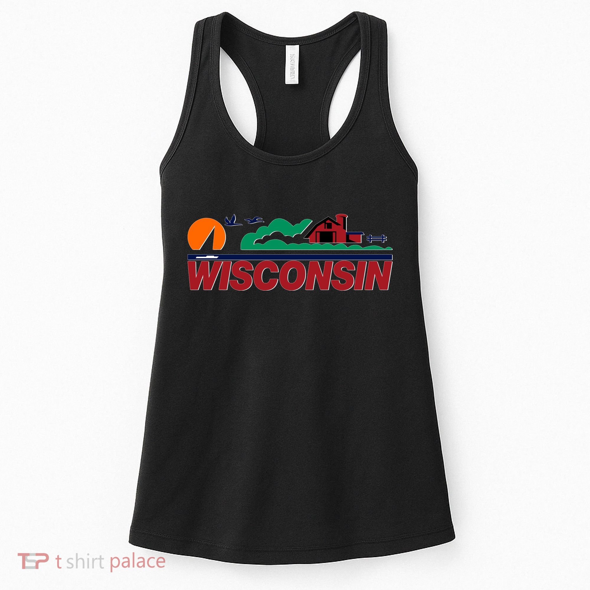 Wisconsin State License Plate Women's Tank Top