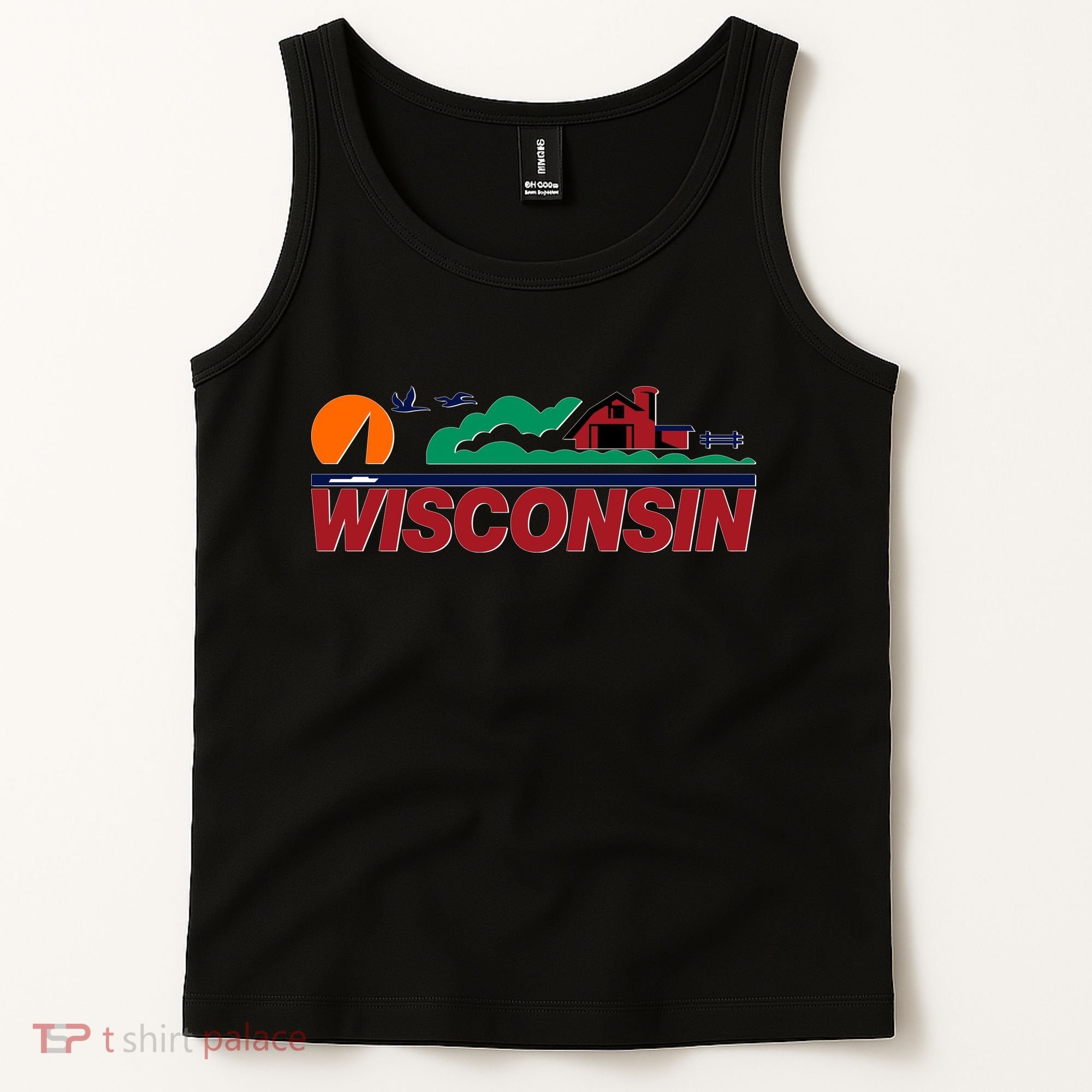 Wisconsin State License Plate Tank Top