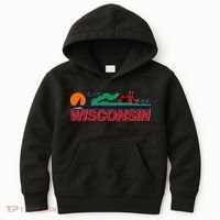Wisconsin State License Plate Kids Hoodie thumb 0