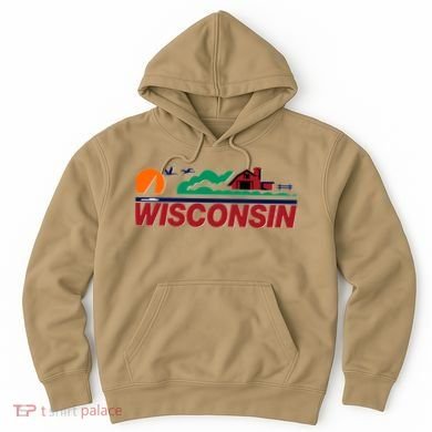 Wisconsin State License Plate Hoodie