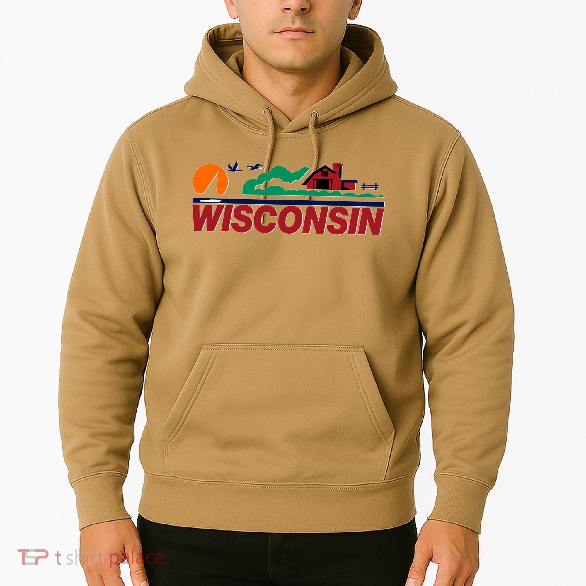 Wisconsin State License Plate Hoodie