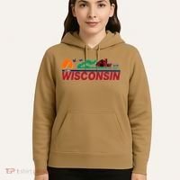 Wisconsin State License Plate Hoodie thumb 5