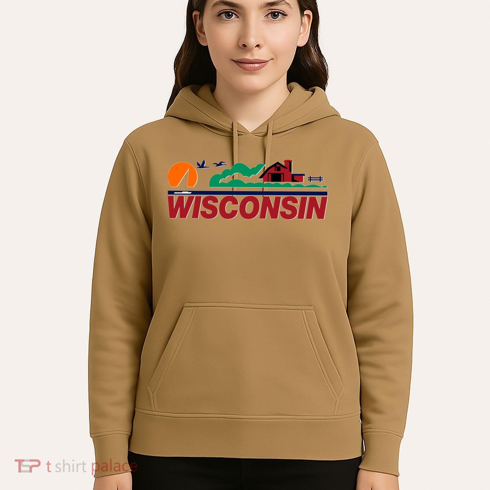 Wisconsin State License Plate Hoodie