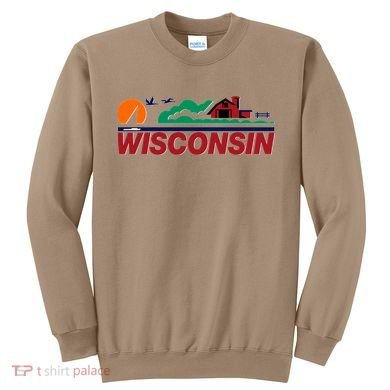 Wisconsin State License Plate Sweatshirt