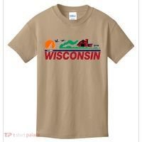 Wisconsin State License Plate Kids T-Shirt thumb 0
