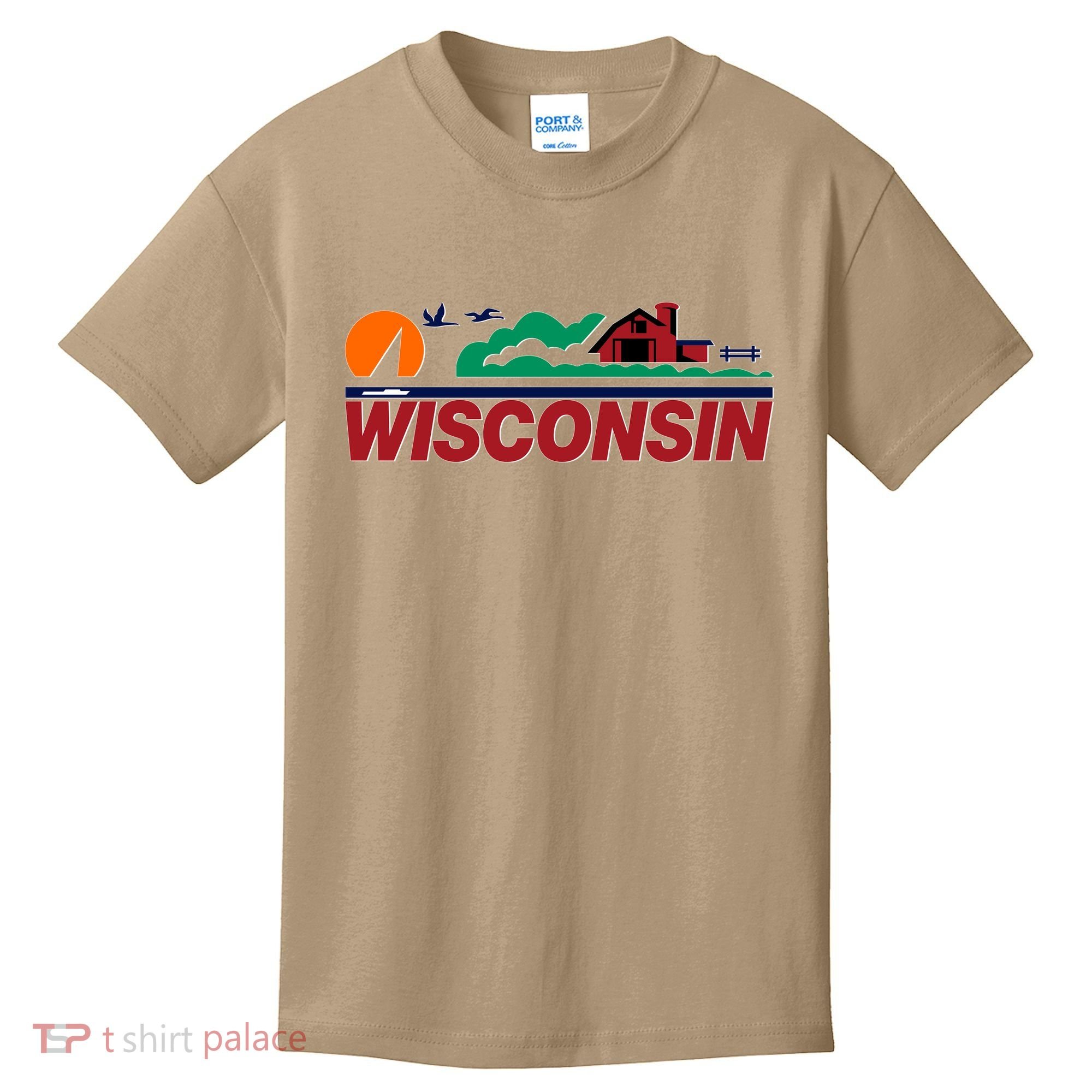 Wisconsin State License Plate Kids T-Shirt