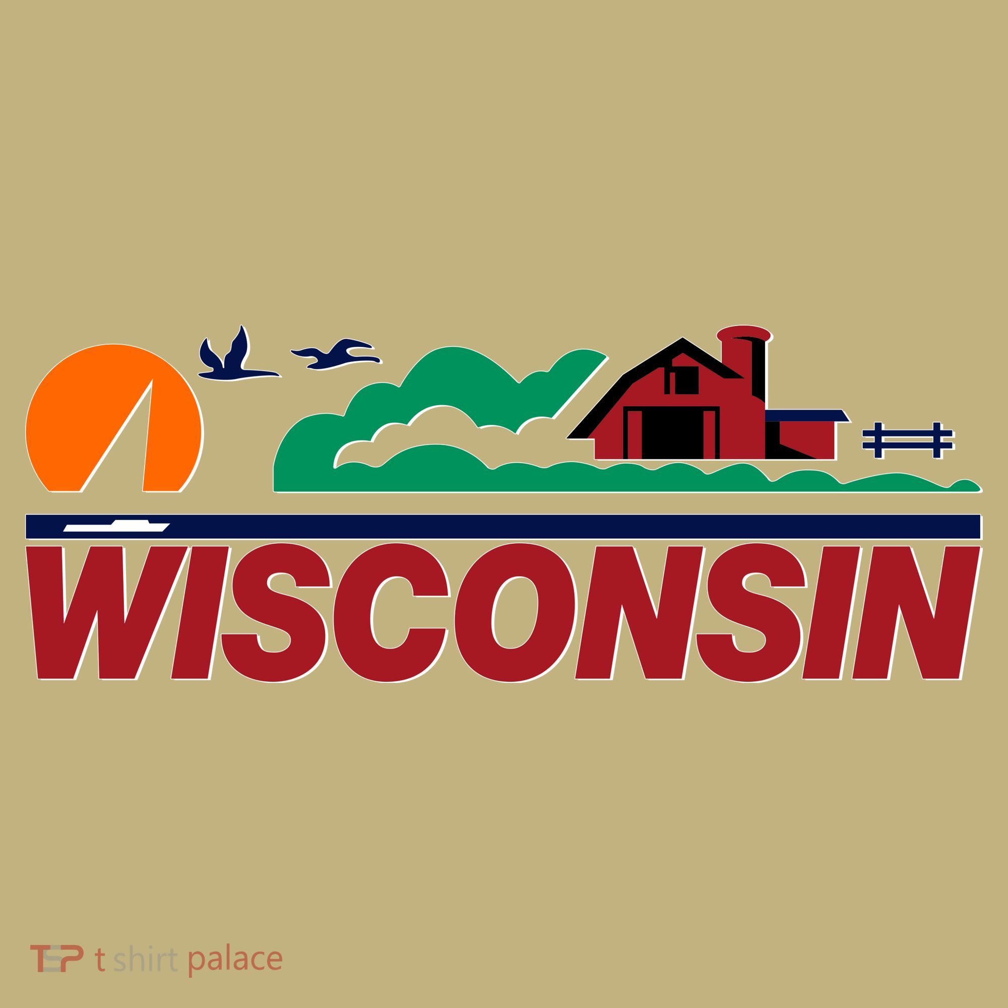 Wisconsin State License Plate Kids T-Shirt