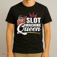 Wo Slot Machine Queen Casino Gambling Roulette Games Gambler T-Shirt thumb 3