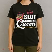 Wo Slot Machine Queen Casino Gambling Roulette Games Gambler T-Shirt thumb 4
