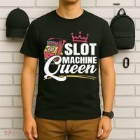 Wo Slot Machine Queen Casino Gambling Roulette Games Gambler T-Shirt thumb 6