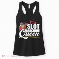 Wo Slot Machine Queen Casino Gambling Roulette Games Gambler Women's Tank Top thumb 0