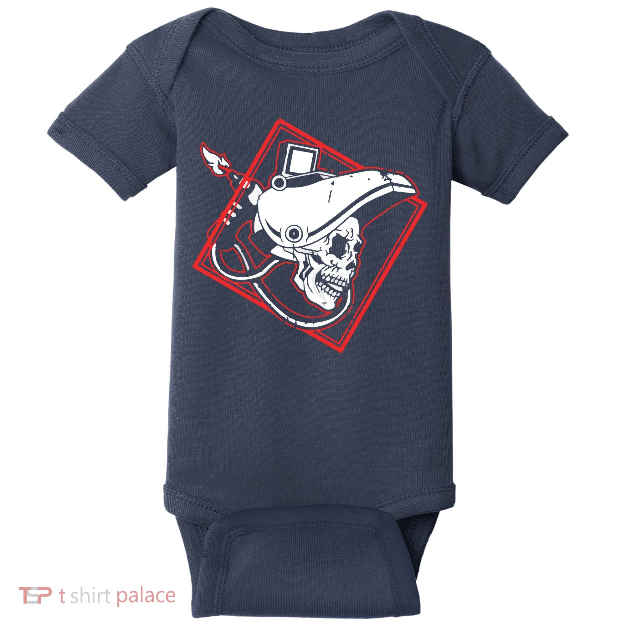 Welder Skull Mig Welding Funny Welding Baby Bodysuit