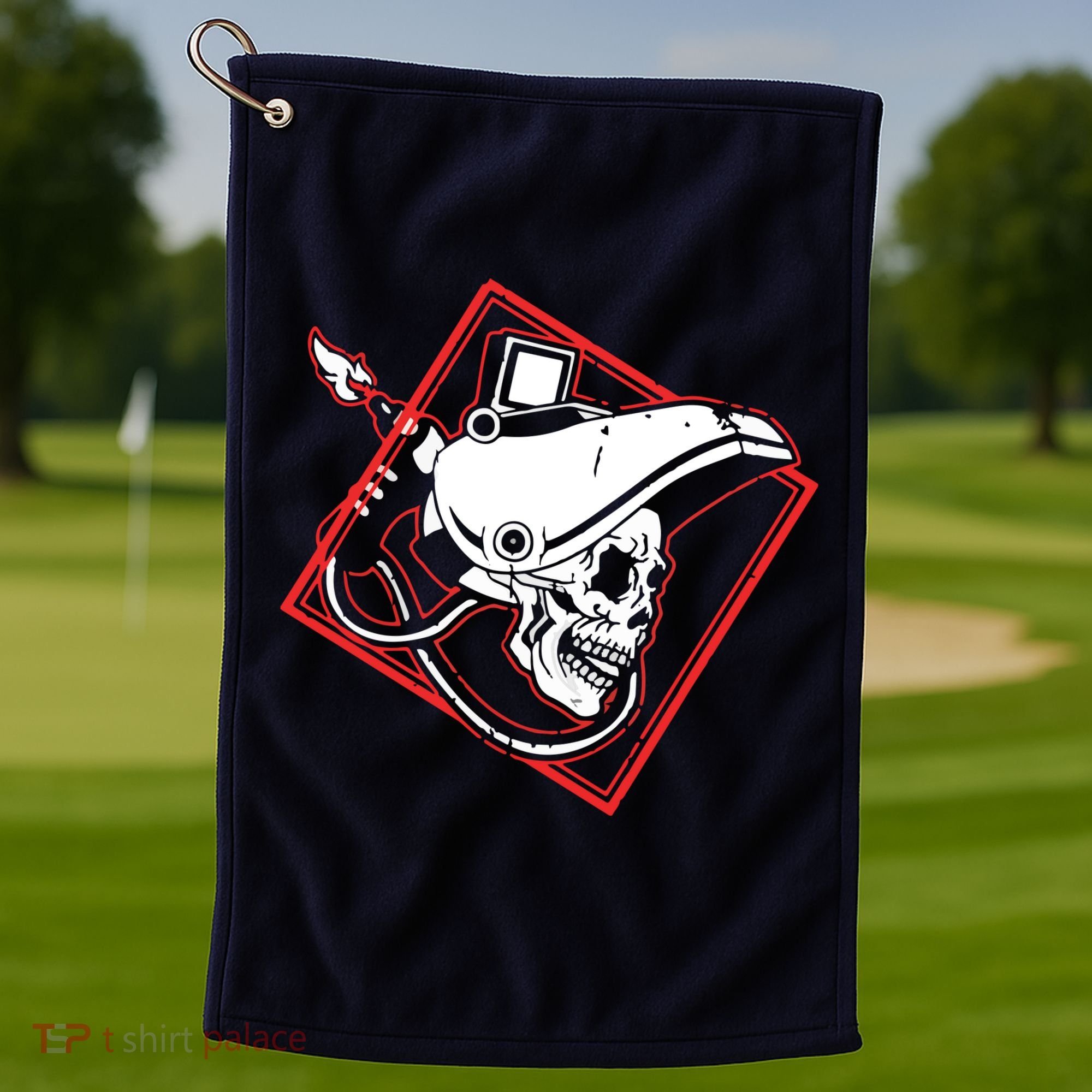 Welder Skull Mig Welding Funny Welding Golf Towel