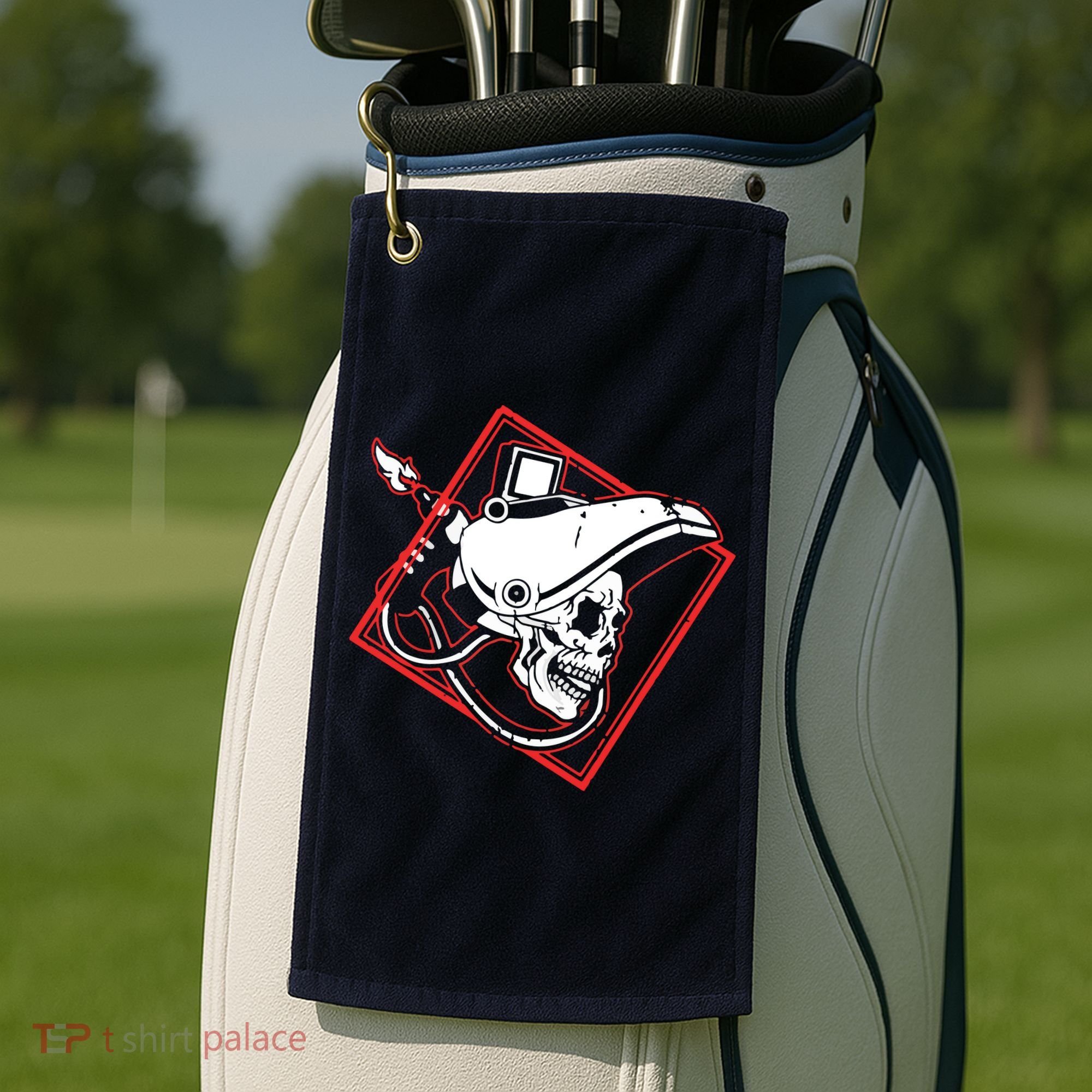 Welder Skull Mig Welding Funny Welding Golf Towel