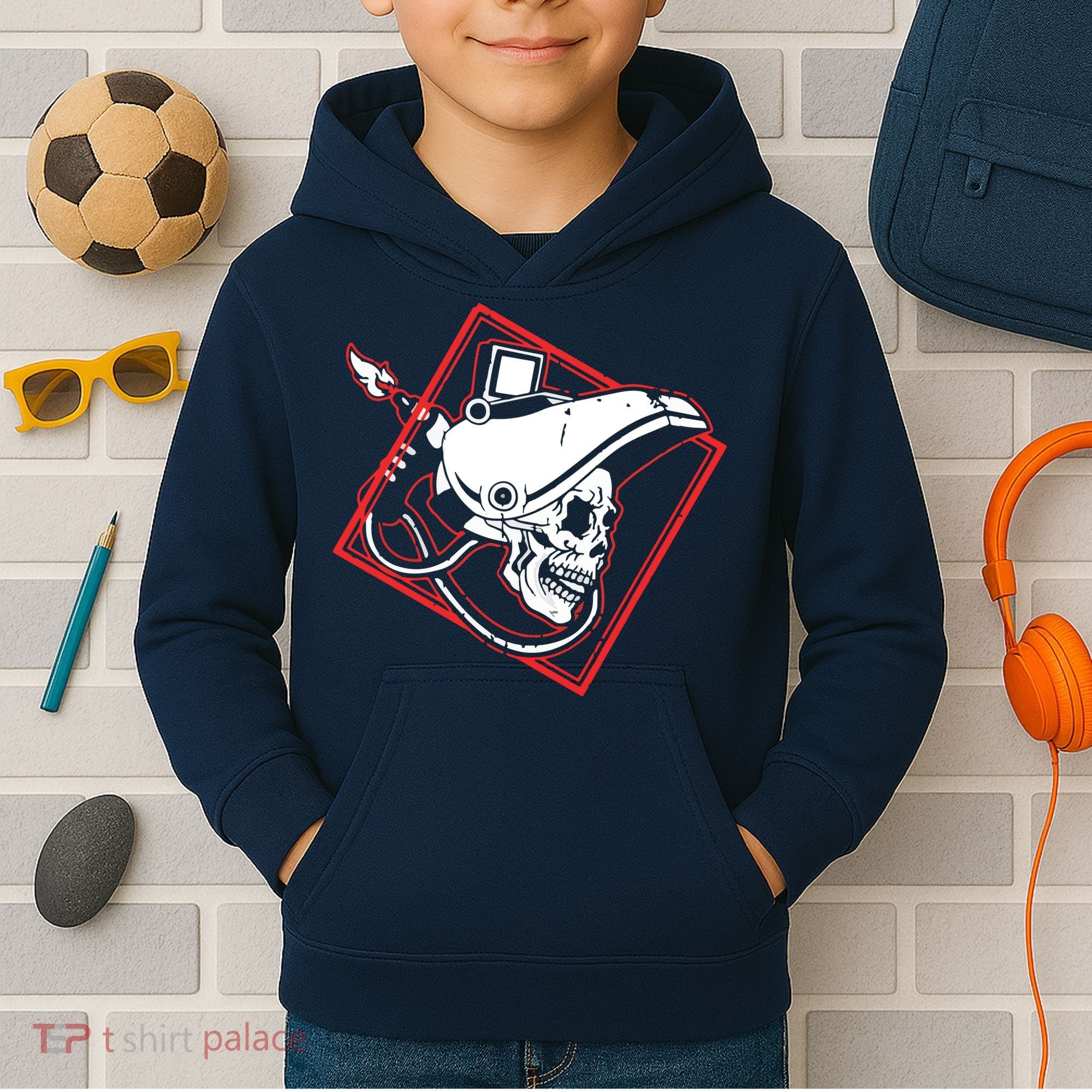 Welder Skull Mig Welding Funny Welding Kids Hoodie