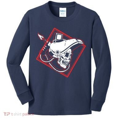 Welder Skull Mig Welding Funny Welding Kids Long Sleeve Shirt