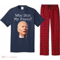 Who Shit My Pants Funny Anti Joe Biden Pajama Set thumb 0