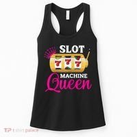 Womens Slot Machine Queen Funny Casino Gambling Women's Tank Top thumb 0
