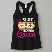 Womens Slot Machine Queen Funny Casino Gambling Women's Tank Top thumb 3