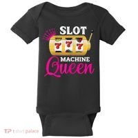 Womens Slot Machine Queen Funny Casino Gambling Baby Bodysuit thumb 0