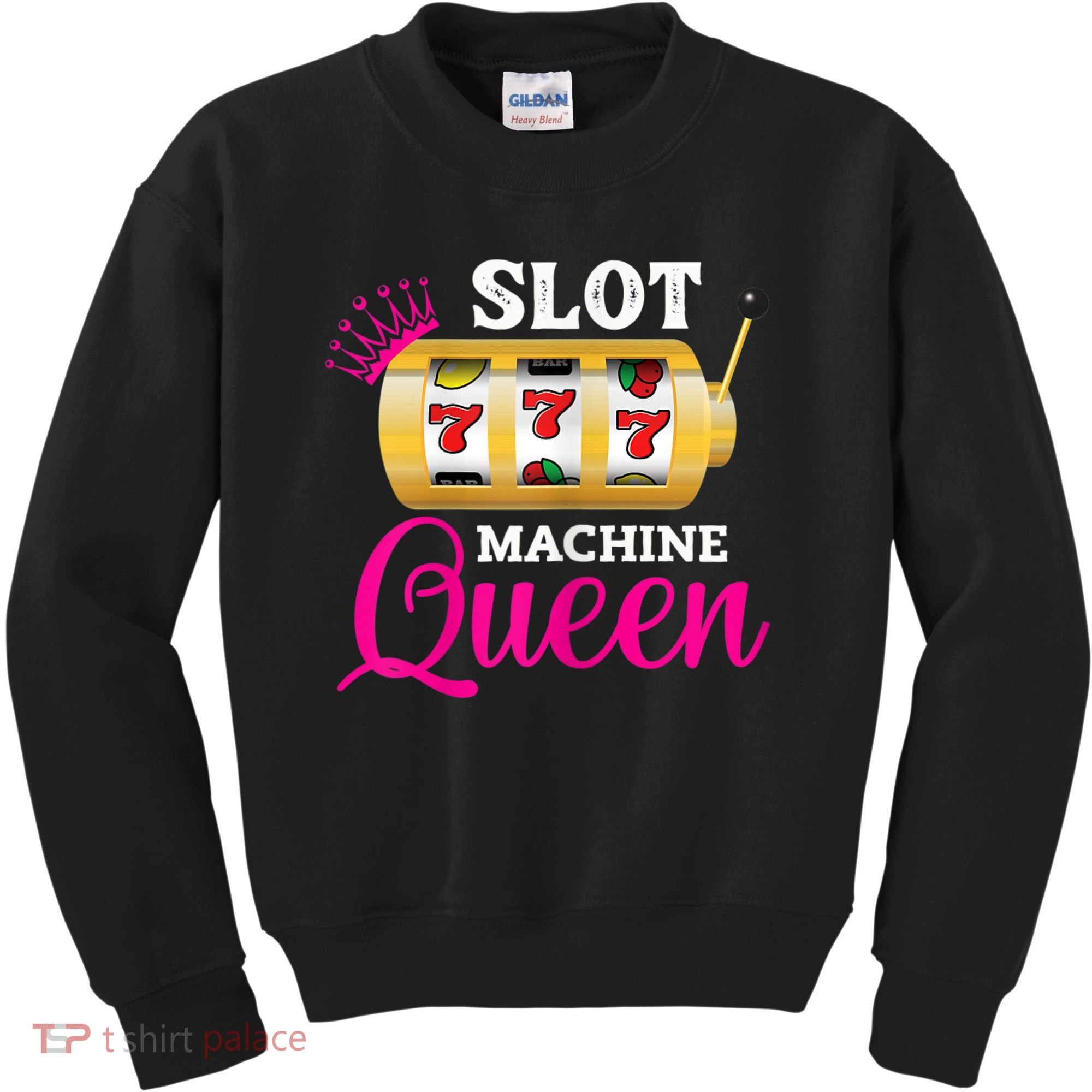 Womens Slot Machine Queen Funny Casino Gambling Kids Sweatshirt
