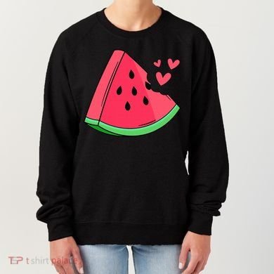 Watermelon Slice Melon Summer Vacation Season Fruit Lovers Women's Sweatshirt