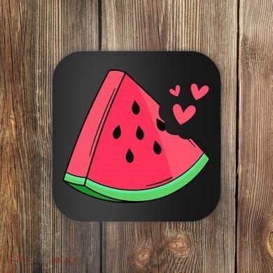 Watermelon Slice Melon Summer Vacation Season Fruit Lovers Coaster