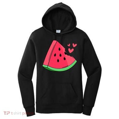 Watermelon Slice Melon Summer Vacation Season Fruit Lovers Women's Hoodie