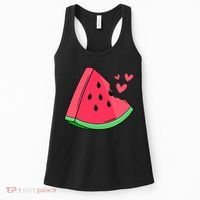 Watermelon Slice Melon Summer Vacation Season Fruit Lovers Women's Tank Top thumb 0