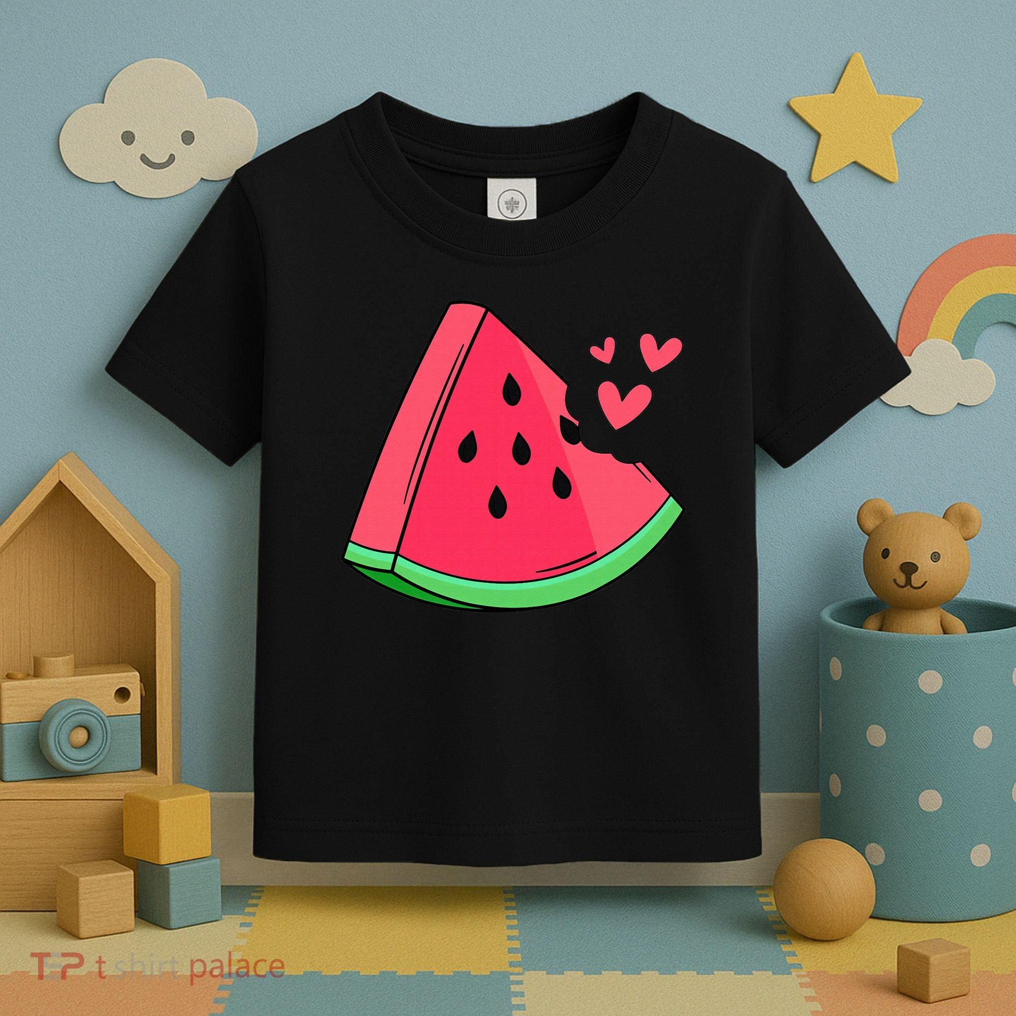 Watermelon Slice Melon Summer Vacation Season Fruit Lovers Toddler T-Shirt