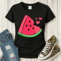 Watermelon Slice Melon Summer Vacation Season Fruit Lovers Women's T-Shirt thumb 3