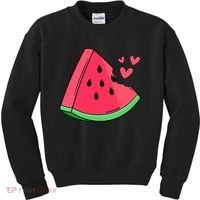 Watermelon Slice Melon Summer Vacation Season Fruit Lovers Kids Sweatshirt thumb 0