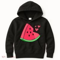 Watermelon Slice Melon Summer Vacation Season Fruit Lovers Kids Hoodie thumb 0