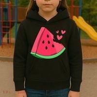Watermelon Slice Melon Summer Vacation Season Fruit Lovers Kids Hoodie thumb 3