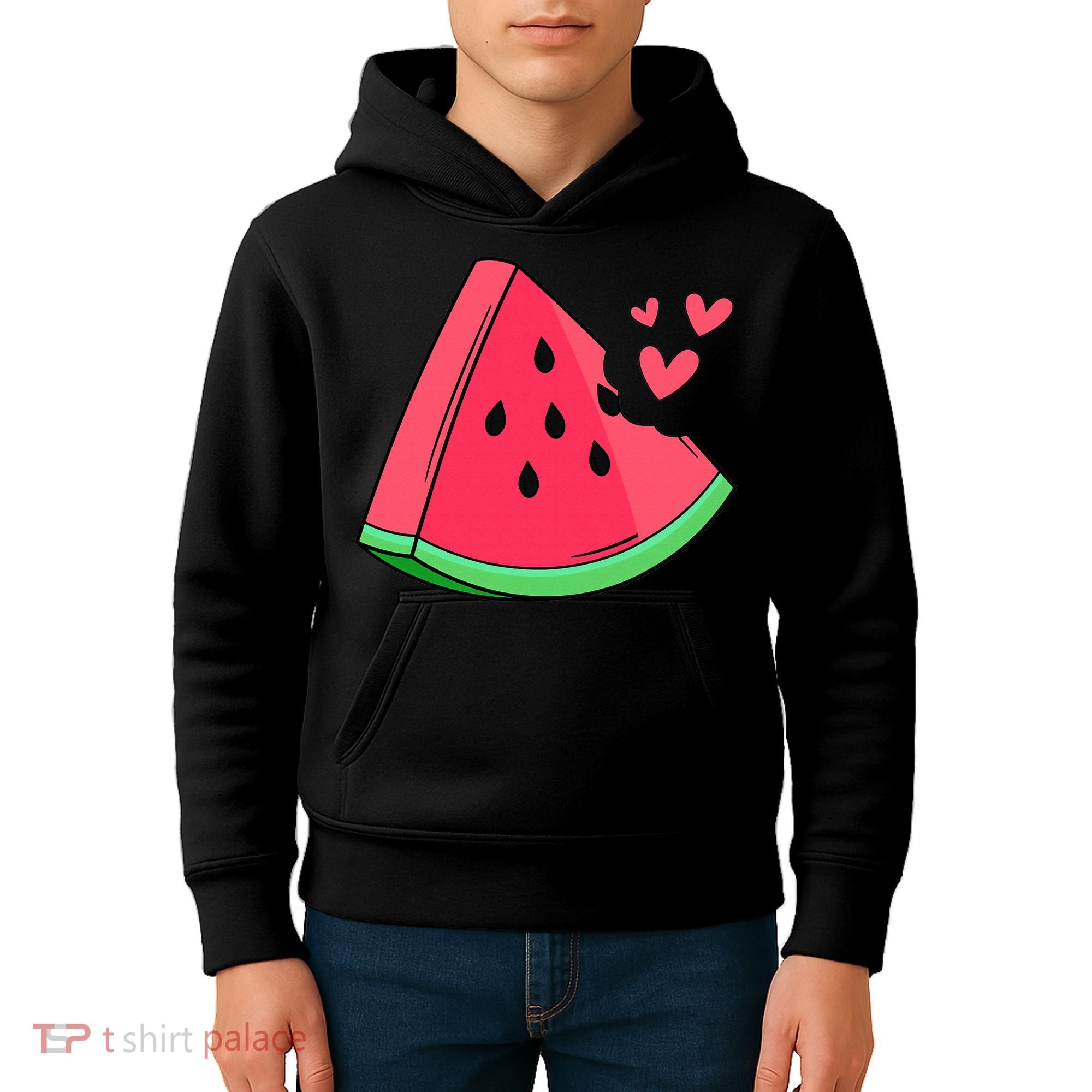 Watermelon Slice Melon Summer Vacation Season Fruit Lovers Kids Hoodie