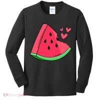 Watermelon Slice Melon Summer Vacation Season Fruit Lovers Kids Long Sleeve Shirt thumb 0