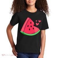 Watermelon Slice Melon Summer Vacation Season Fruit Lovers Kids T-Shirt thumb 2